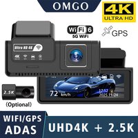 4K+2.5K ADAS Dash Cam with GPS WiFi 24H Night Vision Mini Rear Dual Lens Optional Car DVR Video Recorder Black Box for Cars