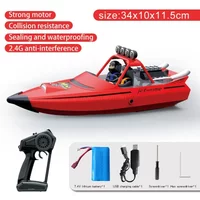 2.4g Wireless Remote Control Boat Electric Turbine Jet High-Speed RC Speedboat Boy Racing Big RC Yacht Model Christmas Gift