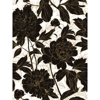 Retro Black Gold Floral Line Wallpaper Vintage Home Decoration Waterproof Contact Paper Flower Furniture Cabinet Sticker