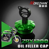 Motorcycle Accessories Aluminum Anti theft Engine Oil Filler Cap Cover For Kawasaki ZRX1200R ZRX 1200 1200R 1100 ZR-7 ZG1400