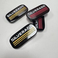 Fits 99-07 Silverado Nameplate Badge Side Roof Pillar Cab Emblem Pastable Badge Yellow / Red (Optional)
