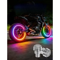 AliExpress NONE 2/4Pcs Car Motorcycle Bicycle Tire Valve Caps Light LED Neon Flash Lamp Waterproof Tyre Universal Wheel Lights Car Accessories