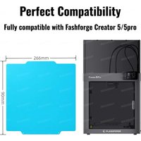 For Flashforge Creator 5 / 5 Pro Cool Plate Double Sided Spring Steel Build Plate Bed Sheet Replace for Flashforge Creator 5