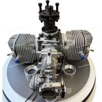 "ZT-T350 350cc Twin-Cylinder 2-Stroke Engine - Air-Cooled Aluminum RC Aircraft Power Unit