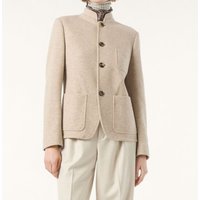 2026 Spring New Arrival: High-Quality Two-Tone Stand Collar Wool Suit For Women
