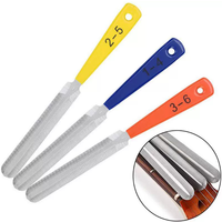 3 Pcs Guitar Nut Files Double Edge Nut Slotting Files Set Fret Crowning Files Luthier Tools for Guitar