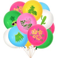 12-36Pcs Hawaiian Party Balloon Decoration Flamingo Pineapple Latex Balloon Summer Tropical Luau Birthday Party Supplies Wedding