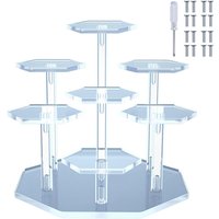 7-Tier Clear Acrylic Display Stand For Model Toy Action Figure Showcase Jewelry Organizer Holder Perfume Cosmetic Display Rack