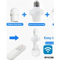 Wireless Remote Control Lamp Holder E27 Socket Lamp Bases for LED Bulb Pendant Lamp AC85-265V Delay Time Adjustable Switch