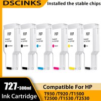 For HP727 300ml Ink Cartridges Compatible For HP 727 C1Q12A B3P23A B3P24A B3P19A B3P20A B3P21A T930 T920 T1500 T2500 T1530 T2530