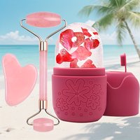 3in 1 Ice Face Roller Facial Skincare Ice Roller Set,Facial Roller Gua Sha Face Tool Set,Care Tool Beauty Set Face Massage Tool