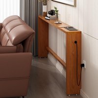 Sofa Ba elf Real Wood Ultra-Narrow Wall-Mounted Bede Double Layer Cra Ra Bookelf Long Table Home Storage