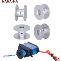 Aluminum 25T Steering Gear Servo Winch Spool for 1/10 RC Car Crawler Axial SCX10 TRX4 Capra Wraith LCG Chassis Rescue Tools