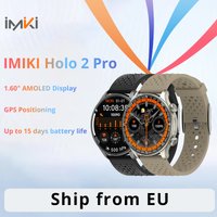 Montre connectée IMIKI HOLO 2 Pro avec GPS, écran AMOLED de 1,6 pouces, appels téléphoniques Bluetooth, montre connectée sportive, étanche 5ATM, autonomie de 15 jours