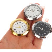 Retro 24/35mm Quartz Glass Mirror Clock Watch Head Movement Round Clocks Head Mosaic Roman Number Little Clock DIY Process Parts