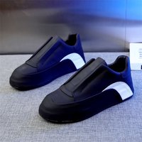 Spring 2026 Men's Slip-On Lazy Shoes Thick Bottom Casual Board Shoes Korean Trend Comfortable mid Heel round Toe Rubber Outsole