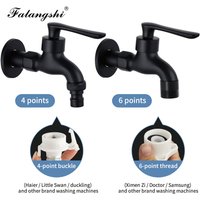 Black Bibcock Brass Faucet Outdoor Garden Taps for Washing Machine Laundry Cleaning Toilet Mop Faucet WB8511