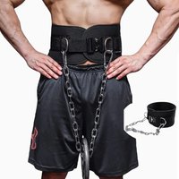 New Weight Lifting Dip Belt With Metal Chain Useful Gym Belt For Gym Training Musculation Exercise Pull Up Chin Up