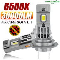 H7 LED CANBUS Light Mini Head Lamp 1:1 Size Wireless H7 Car LED Headlight Bulbs Error Free with Fan 6000K White
