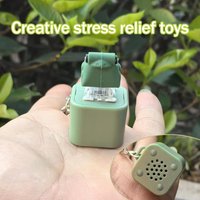Rechargeable Croaking Frog Keychain Key With Sound LED Adult Stress Relieving and Anxiety Sensing Keychain Key For Women Men