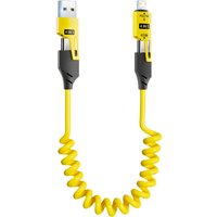 4 in 1 USB Type C Car Spring Fast Charging Cable 6A Micro USB Telescopic Short Lightning for iPhone iPad Samsung Xiaomi Huawei