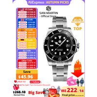 San Martin Upgraded Version 40mm Water Ghost Diver Watch Men Luxury Automatic Mechanical Watches Sapphire Waterproof 200m SN0017