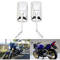 10 MM 360 Grad Einstellung 10 MM Chrom Motorrad Rückspiegel ATV Seite Spiegel Für Dirt Bike Roller Moped Dreirad quads