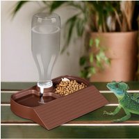 Reptile Water ,Dish Food Feeders Bowl,Large Capacity Feeding Accessories Waterer Food Dish for Lizards Turtle Bearded Dragons