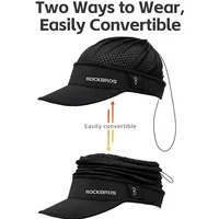 ROCKBROS Refreshing Summer Sun Protection Cap Two Ways to Wear Breathable Quick-Drying Suitable for Helmet Unisex Size Sport Hat