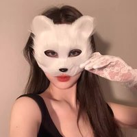 Plush Therian Mask Halloween Cosplays Costume Accessorie Dress up Sexy Cats Mask Half Face Faux Furs Foxes Mask