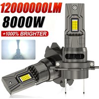 H4 H7 Led Canbus Lights 1:1 Mini Size H1 Car Headlight with Fan Super Bright Wireless Turbo Fog Bulb 6000K Automobile Lamp