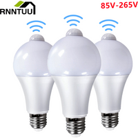 85-265V E27 PIR Motion Sensor Lamp 9W 12W 15W 18W LED Bulb with Motion Sensor Infrared Radiation Motion Detector Security Light