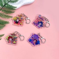 4Pcs Anime Figures Spirited Away Acrylic Keychain Funny Backpack Pendant Funny Bag Charms Accessories Decoration Holiday Gifts
