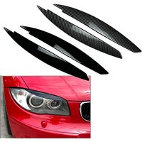 2 Pcs Decoration Trim Car Front Headlight Eyelids Eyebrows For BMW 1 Series E81 E82 E87 E88 2008 2009 2010 2011 2012 2013