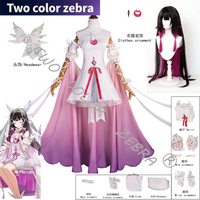 Game Genshin Impact FES Damselette Columbina Cosplay Costume Wig Dress Clothes Props Full Set Carnival Christmas Party Suit