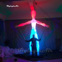 Artistic Giant Walking Inflatable Mannequin Puppet Parade Performance Human Model Controlled Blow Up Dummy Suit For Stage Show