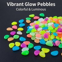100pcs Glow in The Dark Rocks Glow Stones Pebble Simulation Cobble Man Made Rock for Outdoor Decor Garden Lawn Yard Aquarium