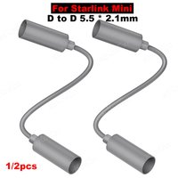 18CM For Starlink Mini DC 5.5 * 2.1mm Female to Female Waterproof Extension Cable for Starlink Mini Barrel Connector Power Cord