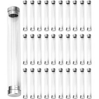 30Pcs Simple Practical Acrylic Pencil Case Upscale Business Gift Box 2.0 CM Cylindrical Transparent Pen Box Office Supplies