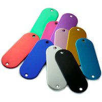 Wholesale 20Pcs Tag Dog For Collar Name Charm ID Tag Oval Custom Aluminum Pet Dog Pet Tag Personalized Engraved Dogs Cat ID Tags