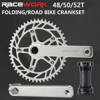 RACEWORK CNC Road Bike Crankset 170mm Bicycle Crank 9/10/11/12 Speed 48/50/52T Chainring Crown For SRAM GXP GRAVEL