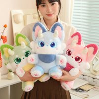 30/50CM Kawaii Phantom Fox Stuffed Animal Plush Toys Cartoon Fox Pillow Cute Fox's Handmade Sleeping Dolls Christmas Gifts