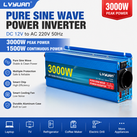 Reiner Sinus-Wechselrichter 1200W/1600W/2500W/3000W DC 12V zu AC 220V 230V Spannungsumwandler Ladeadapter EU-Steckdose