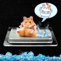 Durable Aluminium-plastic Pet Cooling Board Cool Hamster Rabbit Supplies Hamster Cooling Board Silver Pet Ice Pad