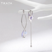 Thaya S925 Silver Needle Fox Animals Earrings for Women Elegant Women Jewelry Peals Earring Fashion Engagement Fine Jewelry