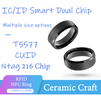 CUID T5577 Dual Chip Clone Ring NFC 1K S50 Rewritable Token RFID Smart Chip Badge 125Khz Copy Key IC ID Changeable Card