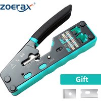 ZoeRax RJ45 Crimpzange Ethernet Crimper für Cat6 Cat5 Cat5e RJ45 Pass Through Connectors und RJ12 Ends