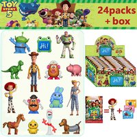 Anime 24pcs Toy Story Blind Box Set PVC Woody Buzz Lightyear Model Doll Figures Mysteryed Toys Gamed Decorative Holiday Gifts
