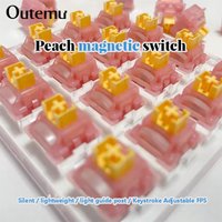 Outemu Peach Silent Magnetic Switch 2pin Prelubed 40g Operating Force Keystroke Adjustable FPS Game Suitable for AULA MCHOSE