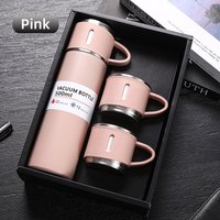 304 Stainless 500ml Steel Vacuum Insulated Water Bottle Business Style Travel Thermal Mug Portable Coffee Bottle Office Gift Set